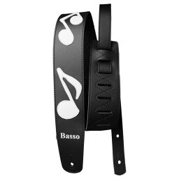 【ポイント10倍！4月29日まで】バッソ ギターストラップ Basso Musical Note Black