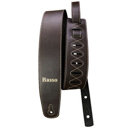 【ポイント10倍！4月29日まで】バッソ ギターストラップ Basso Vintage Export VT L02 Brown