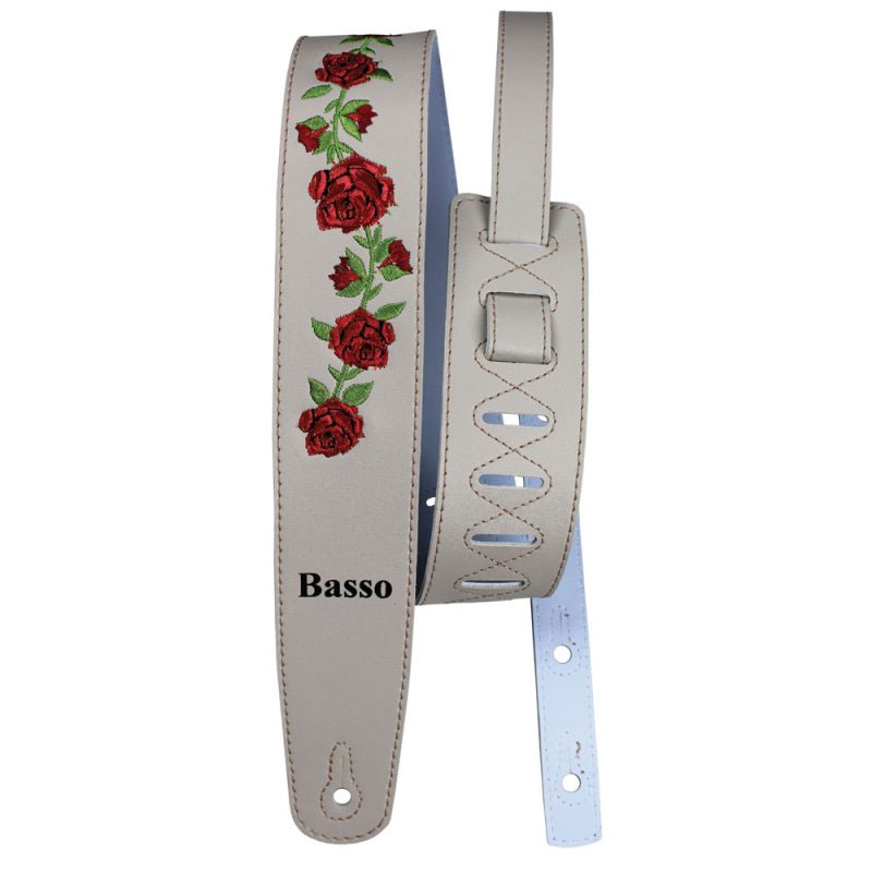 バッソ ギターストラップ Basso Embroidered Floral VT FL03 BE