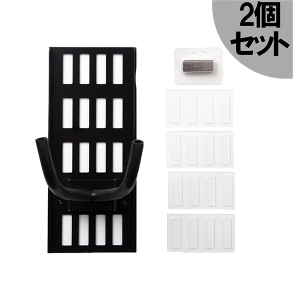 【ポイント10倍！30日15時59分まで】壁美人 ギター・ヒーロー 黒 2個セット 耐荷重8kg GUITAR HERO GH-02B