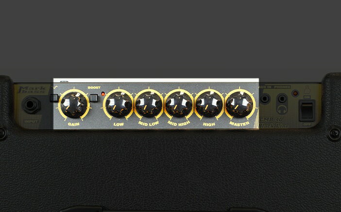 MAK-CMB101/BKこだわりサウンドのエントリーモデルMarkbassでは初めてとなるエントリークラスのコンボアンプです。初心者こそ良いサウンドで練習をすることが重要であり、良質なサウンドで練習することによって音楽に対する才能と情熱を育みながら、サウンドメイクと技術が身に付き表現力が身につきます。CMB BLACK LINE コンボはコストを抑えながらも音質に妥協することなく、しっかりとしたMarkbassサウンドを継承している素晴らしいサウンドのコンボアンプです。マニュアルをダウンロードする4-BAND EQ, SCOOPED and BOOST SWITCHES4バンドのイコライザーと高音域と低音域を強調する「SCOOPED」スイッチを備えたシンプルなコントロール。さらに「BOOST」スイッチで色彩と暖かみを加えることができます。PORTABILITYコンパクトで設置面積が小さいので、さまざまなスペースに設置できます。さらに軽量（約9.7kg）のため持ち運びしやすいコンボアンプです。HEADPHONE OUT / AUX IN / PREAMP OUT自宅での練習に最適なヘッドフォンアウトとAUX INを装備。また、プリアウト（アンバランス）も備えており、ミキサー/PAに接続可能。部屋でもライブでも活躍します。SPEAKER1×10”EQ4-bandCONTROLSGAIN | MASTER VOLUMESCOOPED and BOOST switchesOTHERSAUX INHEADPHONE OUTPREAMP OUTOUTPUT POWER40WDIMENSIONS37.5cm (w)×36.5 cm (h)×27 cm (d)WEIGHT9.7kg