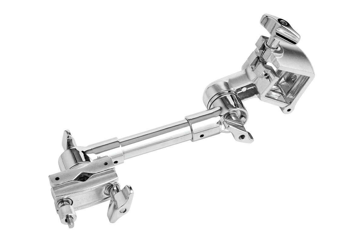 ドラムラックのスクエア・バーから、パイプ径15.9mm〜28.6mmの様々なホルダーを取り付けるためのクランプ。接続間隔が長めになるよう設計しており、ドラムラックからホルダー類をやや離れた位置に取り付けたい場合に有効。 EXPANSION CLAMP Quick Release Dual-Nut w/UltraGrip Wingnut主な仕様：対応パイプ径：12.7mm〜28.6mm