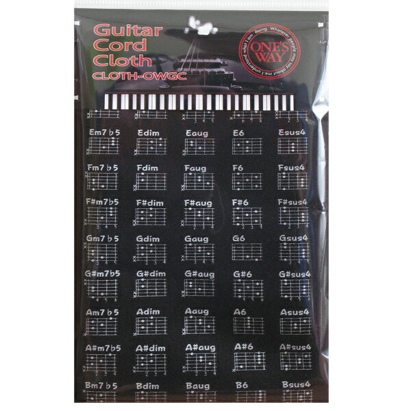 ONE'S WAY ワンズウェイ ギターコード・マイクロファイバークロス【CLOTH-OWGC】BLK ブラック GUITAR CODE CLOTH/CLOTHOWGC【送料無料】【smtb-KD】【RCP】