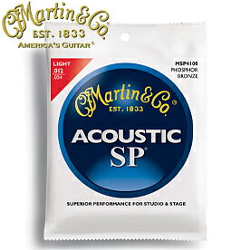 MARTIN(マーチン弦)　「MSP4100PK3×1パック」(3セット入り)ライト・ゲージ　　SP　92/8　Phosphor　Bronze　Light　Ac...