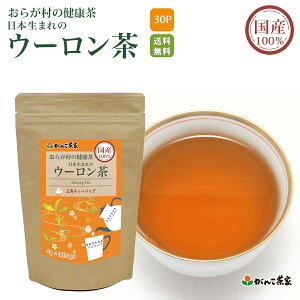 国産 100% ウーロン茶 三角ティーバッグ 60g(2g×30p) おらが村の健康茶 日本生まれのウーロン茶【送料無料】| 国産茶葉 烏龍茶 ウーロン うーろん茶 水出し パック ティーバッグ ティーパック ティーバック がんこ茶屋 がんこ茶家 お茶 茶