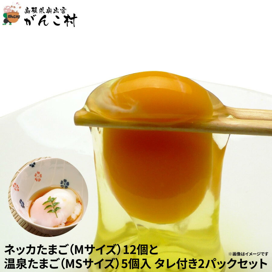 ネッカたまご(Mサイズ)12個と温泉たまご(MSサイズ)5個入タレ付き2パックセット