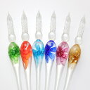 ガラスペン セット おしゃれ インク付き ペン置き ディップペン インクセット アート 硝子ペン 筆記 文具 手紙 カリグラフィー クリア 透明 プレゼント ギ...