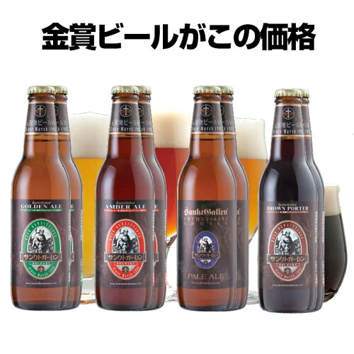 金賞ビールがこの価格！4種の地ビール（クラフトビール）飲み比べセッ...