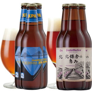 【神奈川地ビールギフト】横浜と北鎌倉の天然水仕込み クラフトビール 飲み比べセット（IPAとアンバーエール 2種6本 詰め合わせ）【あす楽】【本州送料無料】出産内祝い・結婚内祝い 各種のし名入れ対応、誕生日プレゼント シール対応_