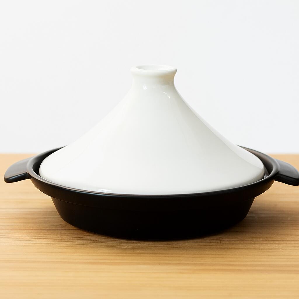 鍋　タジン鍋　有田焼　【手付き深型タジン鍋 (ホワイト) 金網サービス】有田焼　日本製　レンジ可能　..