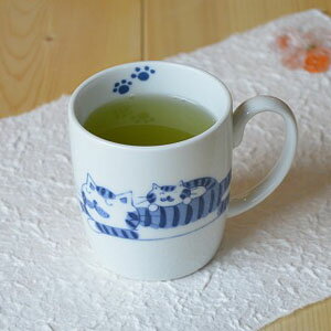 有田焼　猫マグカップ　(眠り猫)ねこ　ネコグッズ有田焼　波佐見焼　猫グッズ　有田焼　波佐見焼　マグ　コップ