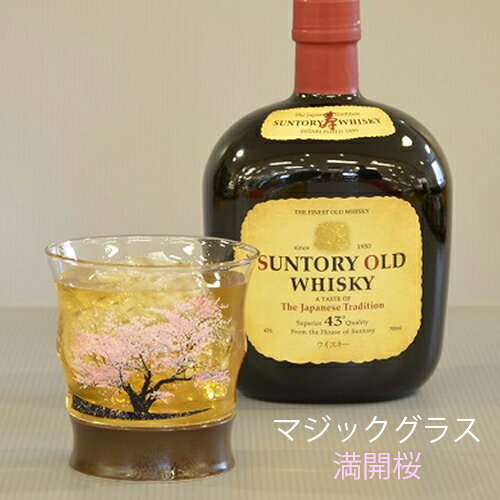 ロックグラス　ギフト　【マジック冷感ロックグラス（満開桜）】有田焼　父の日 有...