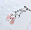ピンクカルセドニーとピンクジェイドピアス イヤリング カルセドニーピアス ポストピアス ピンク フックピアス 天然石ピアス 天然石イヤリング(4)