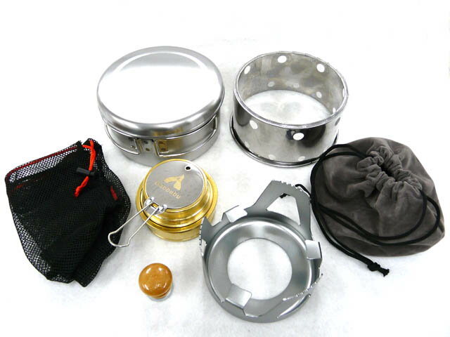 【あす楽対応】アルコールバーナー ガオバブ(Gaobabu)☆Gaobabuオリジナル アルストクッキングセット(お得7点セット) GSET-06【北・東北・沖 除き送料無料】