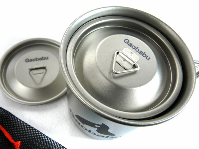 【全国一律送料無料】ガオバブ(Gaobabu)☆Gaobabuチタンマグカップ 300ml＆400mlのセット（フタ・メッシュ袋付）通販格安セール情報　楽天　通販