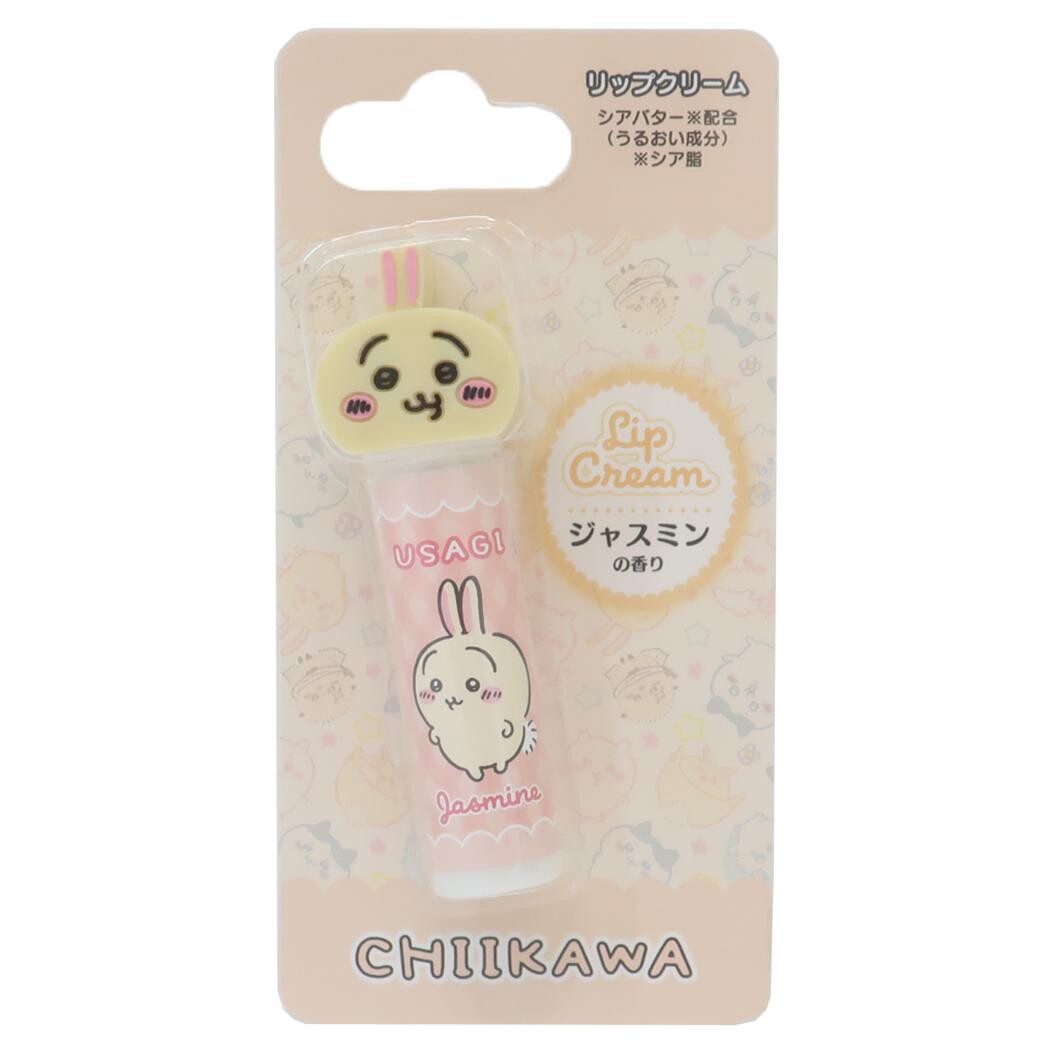 ちいかわ マスコット付きリップクリーム うさぎ ジャスミン リップクリーム ちいかわ うさぎ シアバター配合 乾燥よけに 冬
