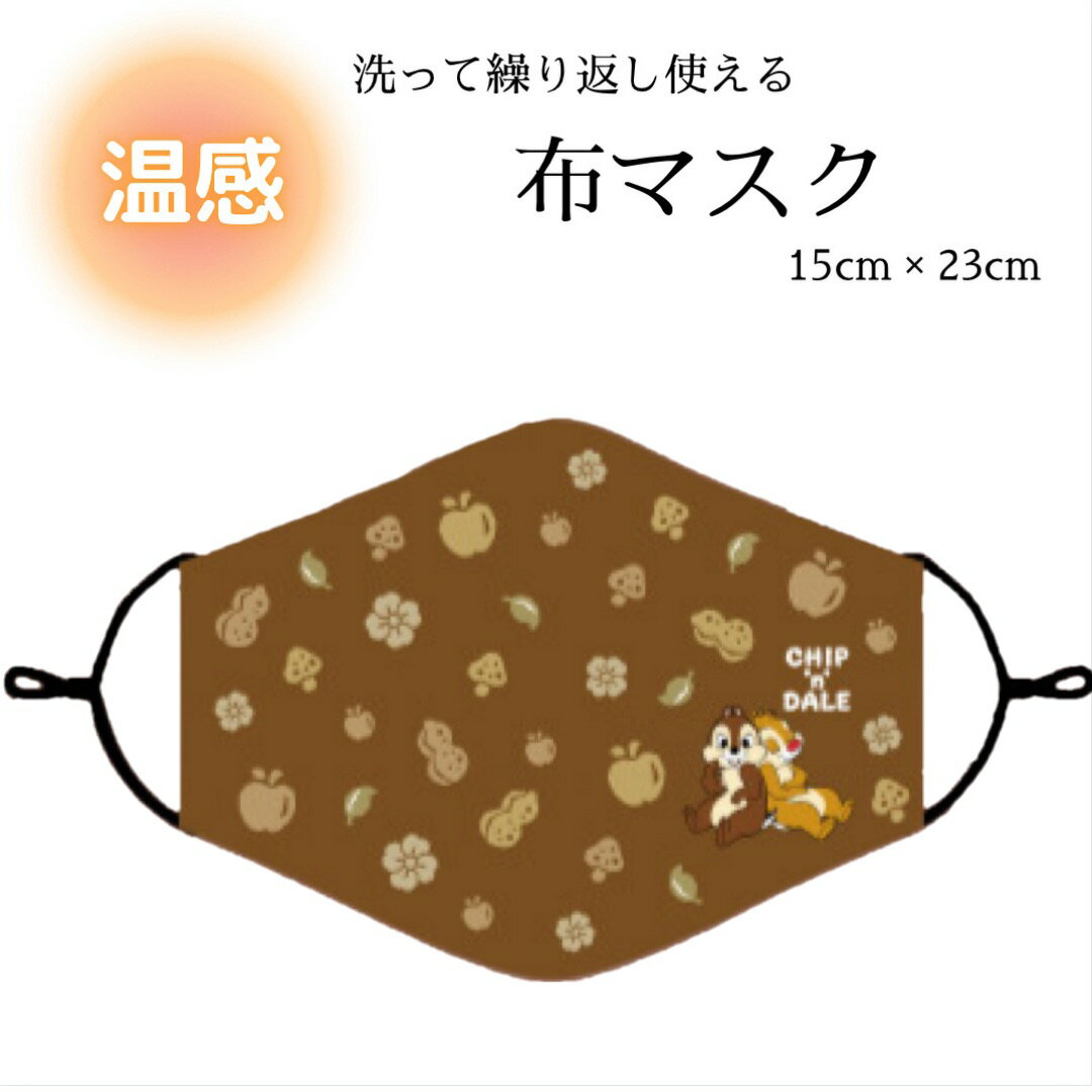 布マスク 温感素材 ディズニー ミニー プーさん チップ デール マスク 繰り返し使える 温感 暖かい　冬 可愛い