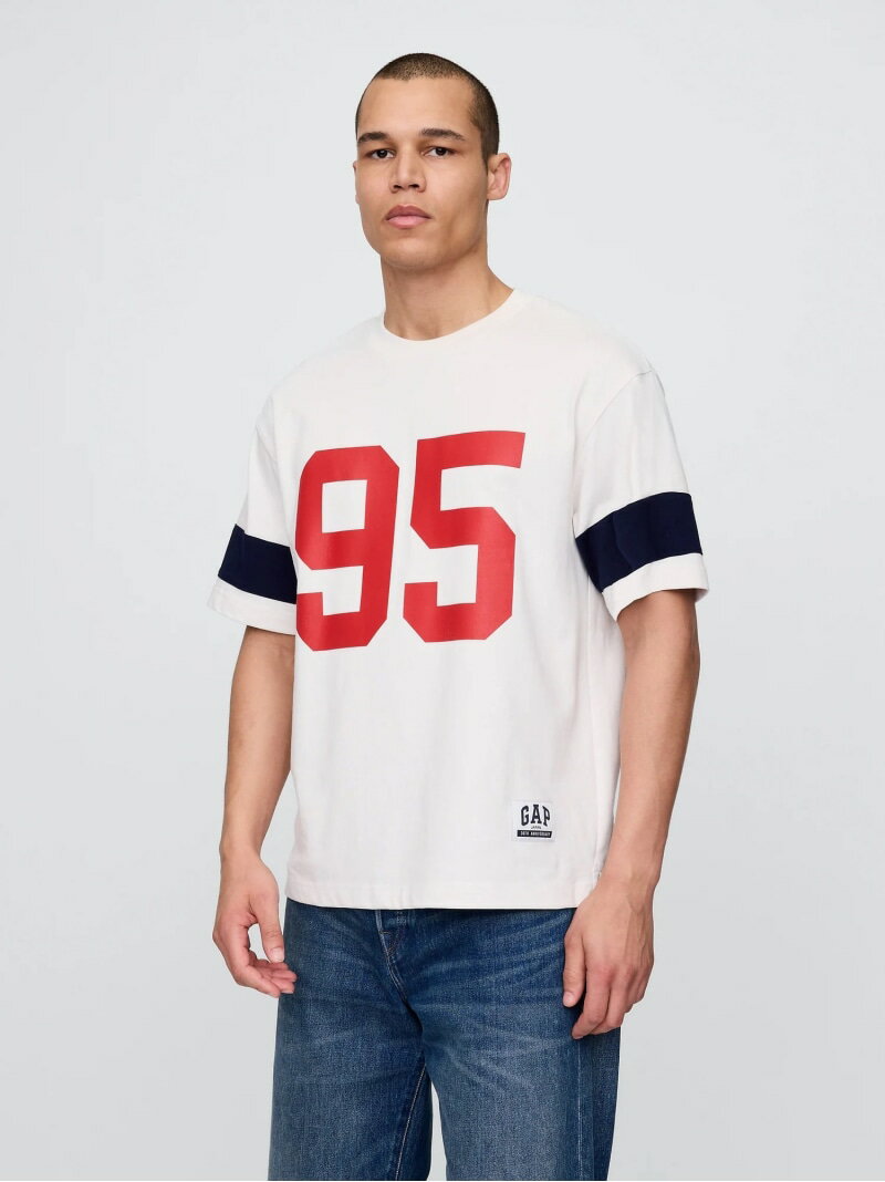 (U)30th アニバーサリー オーバーサイズ ジャージーTシャツ GAP ギャップ トップス カットソー・Tシャツ グレー ネイビー レッド【送料無料】[Rakuten Fashion]のサムネイル