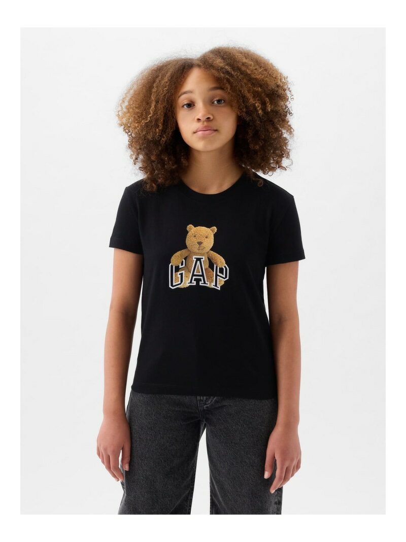 【SALE／56%OFF】(K)オーガニックコットン ブラナン ベア ロゴTシャツ (キッズ) GAP ギャップ トップス カットソー・Tシャツ ブラック ホワイト ネイビー【RBA_E】[Rakuten Fashion]のサムネイル