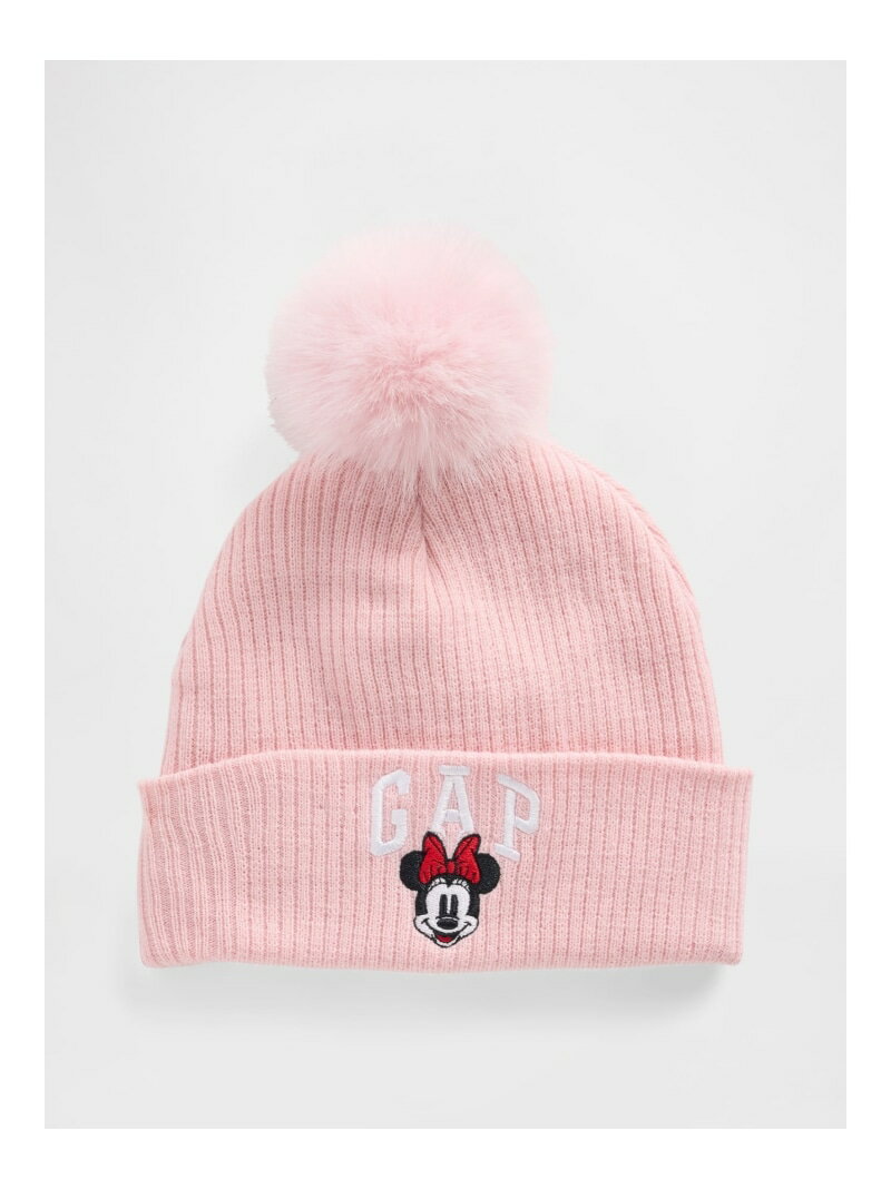 (K)babyGap × ディズニー GAPロゴ ポンポンビーニー GAP ギャップ 帽子 ニット帽・ビーニー ピンク[Rakuten Fashion]のサムネイル