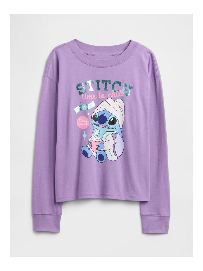 【SALE／40%OFF】(K)GapKids × ディズニー リロ・アンド・スティッチ オーバーサイズ グラフィックTシャツ GAP ギャップ トップス カットソー・Tシャツ パープル【RBA_E】[Rakuten Fashion]のサムネイル