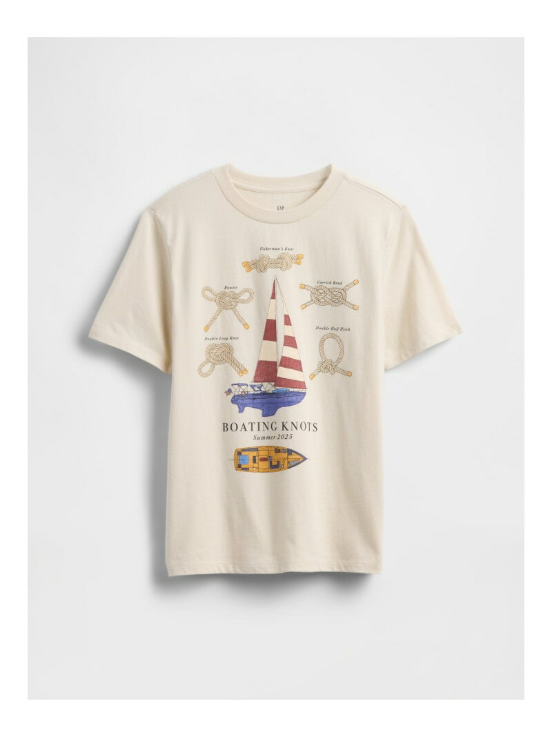 【SALE／40%OFF】(K)グラフィックTシャツ (キッズ) GAP ギャップ トップス カットソー・Tシャツ レッド ホワイト ベージュ ネイビー【RBA_E】[Rakuten Fashion]のサムネイル