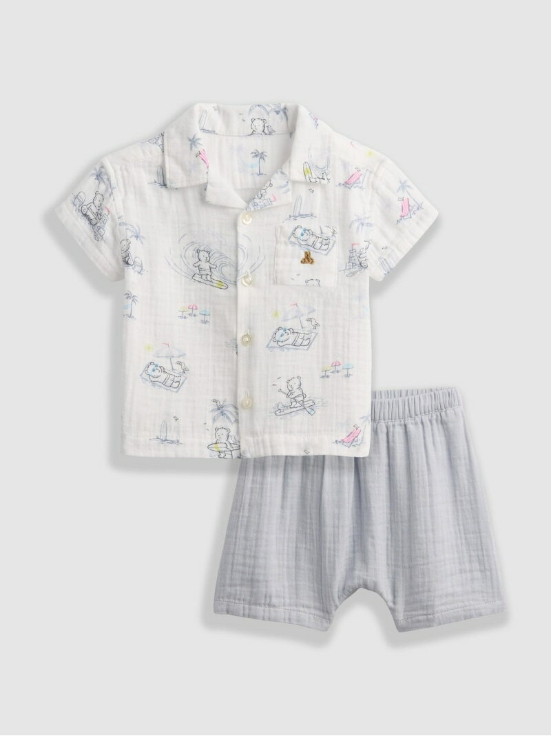 (K)クリンクルガーゼ コーデセット (ベビー) GAP ギャップ マタニティウェア・ベビー用品 ベビートップス ホワイト【送料無料】[Rakuten Fashion]のサムネイル