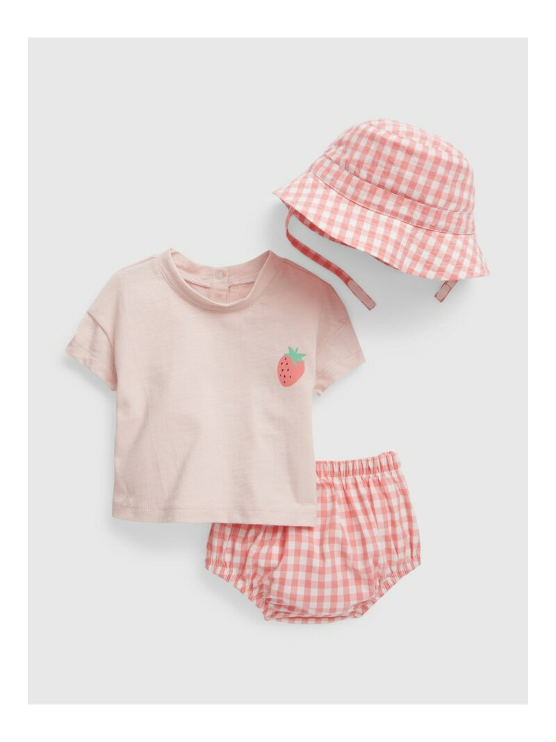 (K)ギンガムチェック 3点セットアップ (ベビー) GAP ギャップ マタニティウェア・ベビー用品 ベビートップス ピンク ブルー イエロー【送料無料】[Rakuten Fashion]のサムネイル