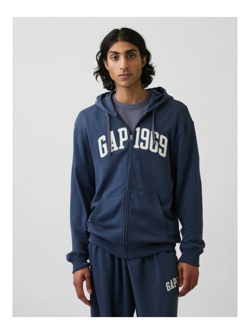 ご購入者様決定꒰GAP꒱フード ジップパーカー 紺色 フリース 長袖 カジュアル GAP（ギャップ） XL/古着 長袖 フリース トップス パーカー メンズ 00