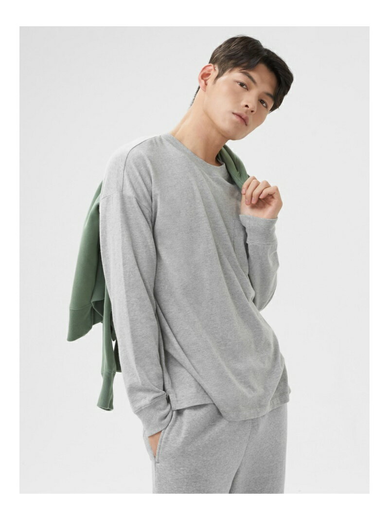 【SALE／28%OFF】(U)カーボナイズド ジャージー オーバーサイズTシャツ (メンズ) GAP ギャップ トップス カットソー・Tシャツ グレー ブルー ホワイト ネイビー ピンク パープル【RBA_E】[Rakuten Fashion]のサムネイル