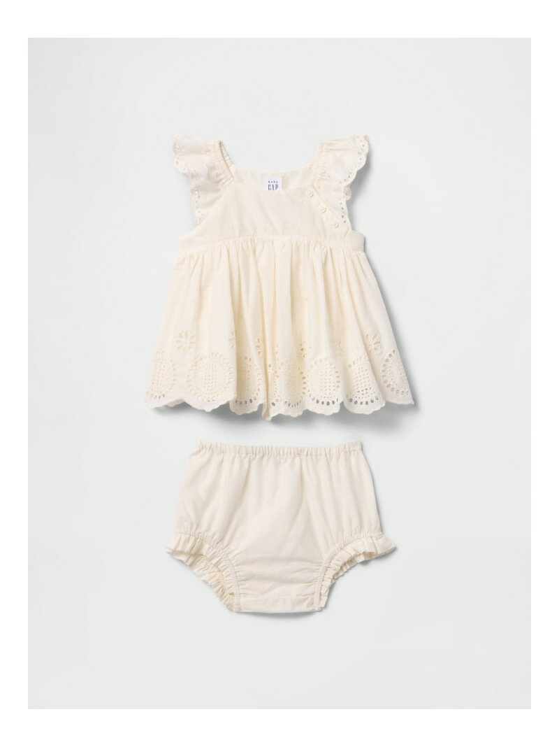 【SALE／54%OFF】(K)アイレット コットンコーデセット (ベビー) GAP ギャップ ワンピース・ドレス ワンピース ホワイト ブルー【RBA_E】[Rakuten Fashion]のサムネイル