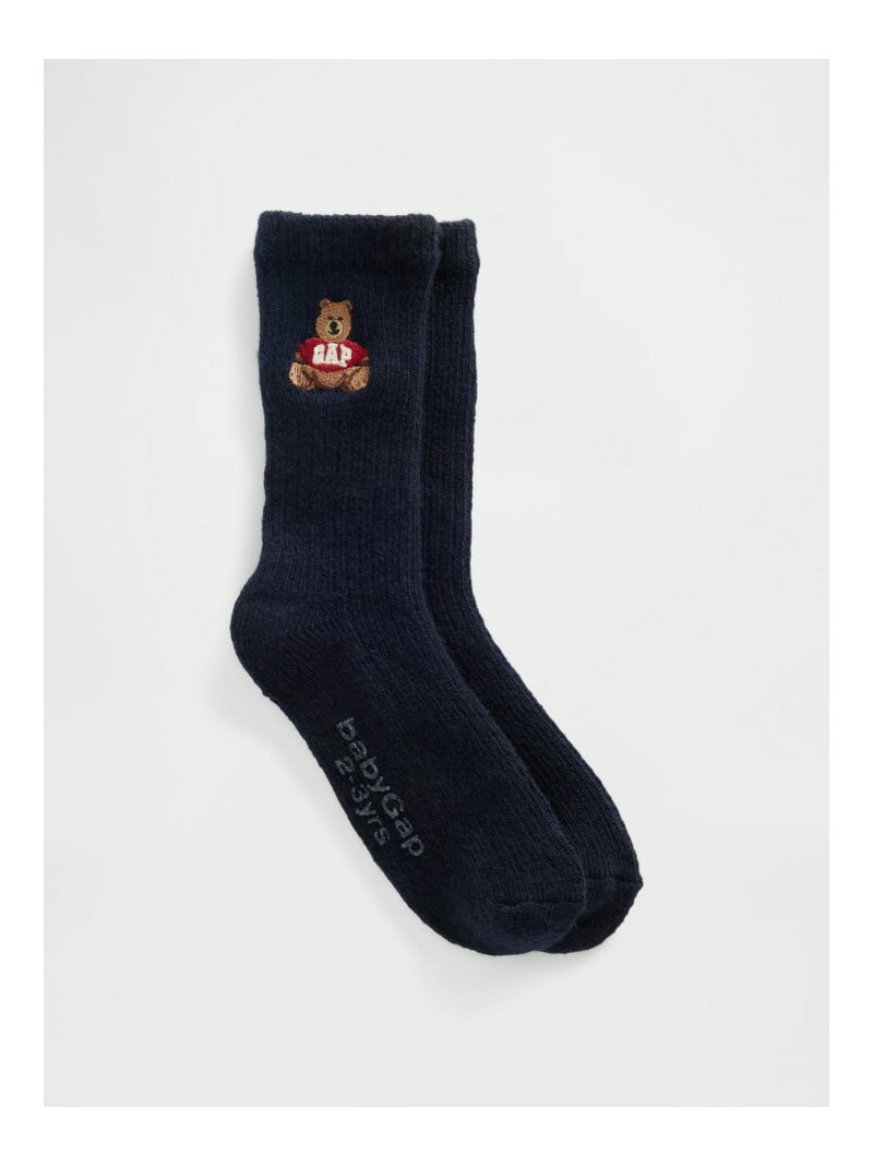 (K)ブラナンベア GAPロゴ ソックス (幼児・ベビー) GAP ギャップ 靴下・レッグウェア 靴下 ネイビー[Rakuten Fashion]のサムネイル