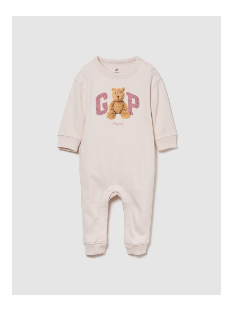 【SALE／40%OFF】(K)ヴィンテージソフト ブラナンベア GAPロゴ カバーオール (ベビー) GAP ギャップ マタニティウェア・ベビー用品 ロンパース・カバーオール ベージュ ピンク【RBA_E】[Rakuten Fashion]のサムネイル