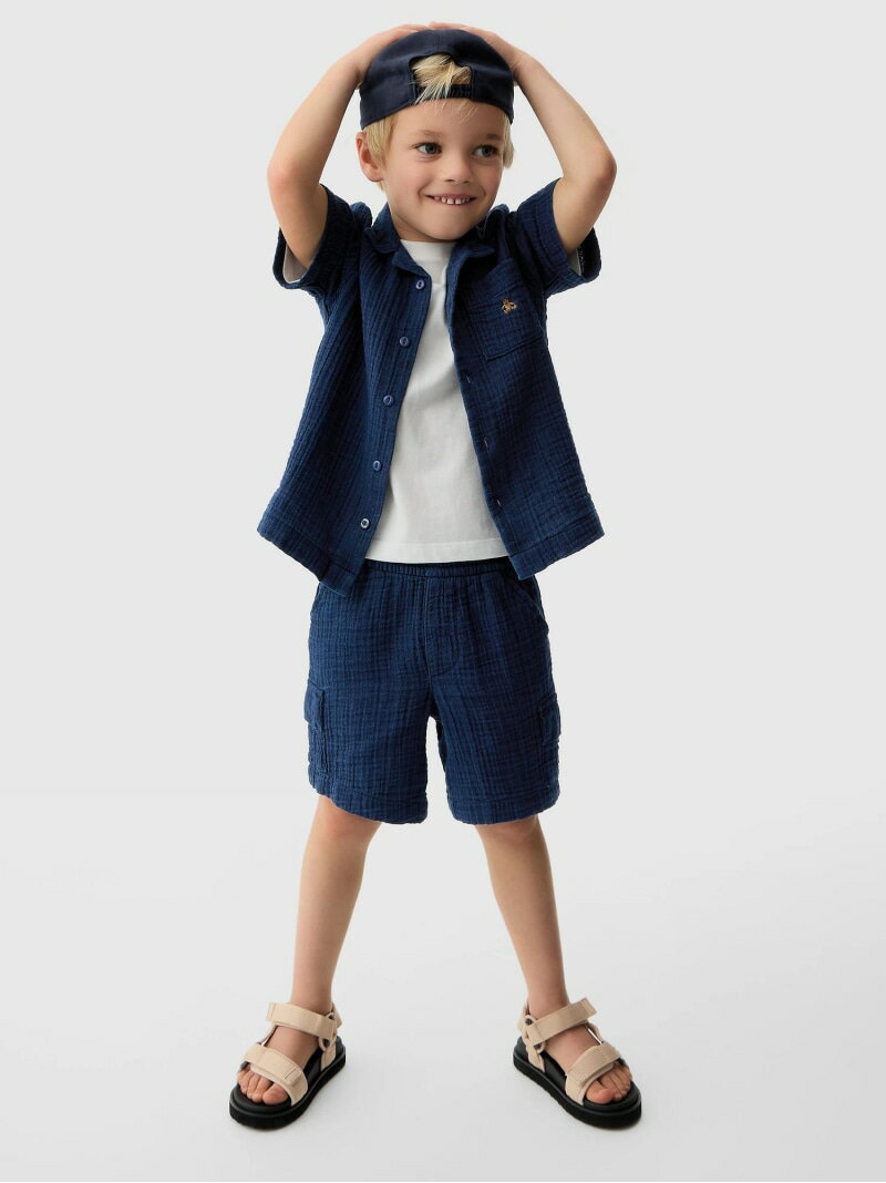 【SALE／40%OFF】(K)babyGap クリンクルガーゼ セットアップ GAP ギャップ トップス シャツ・ブラウス ブルー【RBA_E】【送料無料】[Rakuten Fashion]