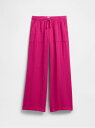 【SALE/59%OFF】(K)プルオン ワイド ガーゼパンツ (キッズ) GAP ギャップ パンツ その他のパンツ ピンク【RBA_E】[Rakuten Fa...