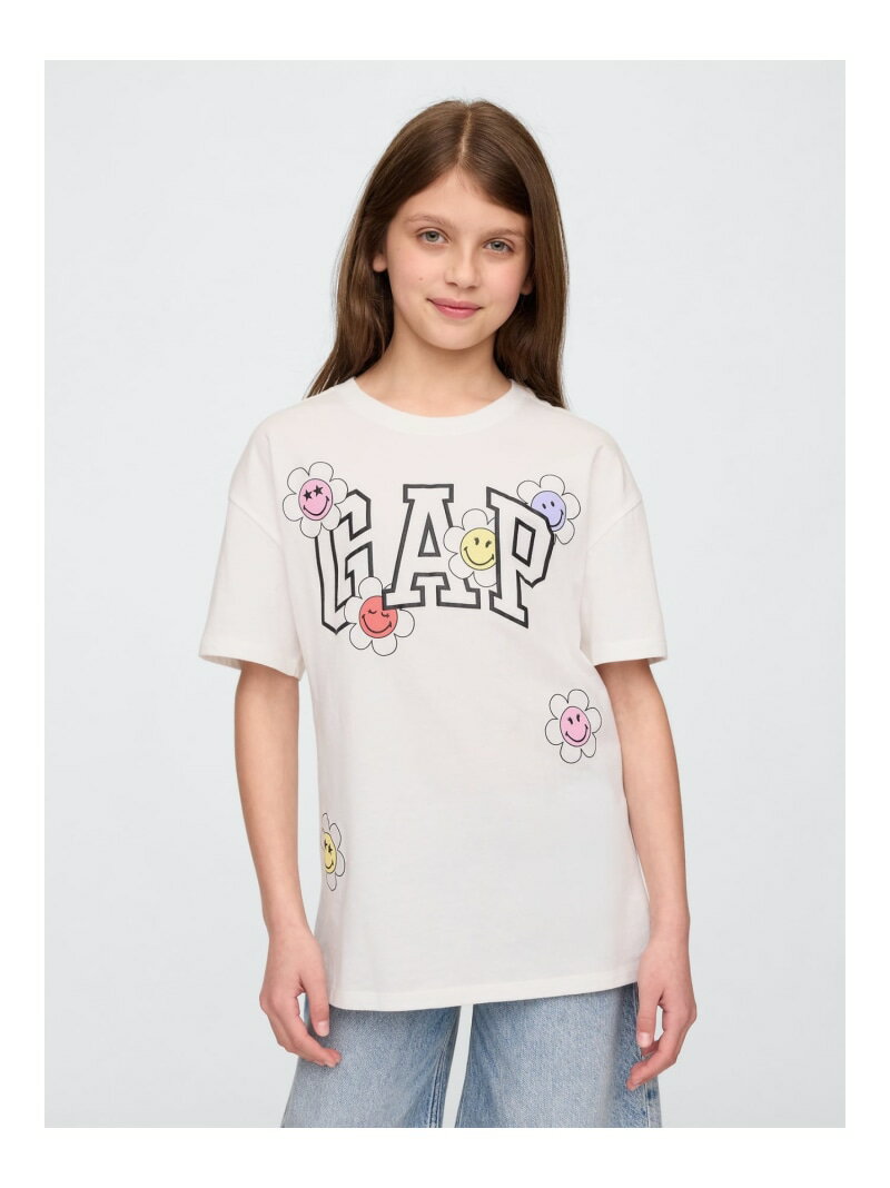 【SALE／62%OFF】(K)グラフィック GAPロゴ チュニックTシャツ (キッズ) GAP ギャップ トップス カットソー・Tシャツ ホワイト【RBA_E】[Rakuten Fashion]のサムネイル