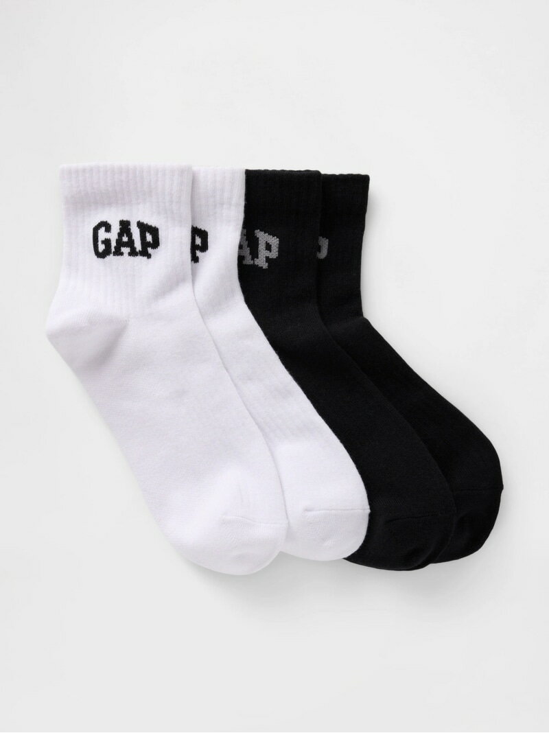 【SALE／40%OFF】(W)GAPロゴ ショートクルーソックス 2足セット GAP ギャップ 靴下・レッグウェア 靴下..