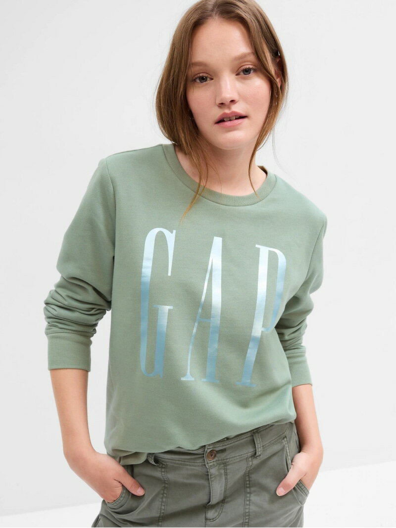 【SALE／59%OFF】(W)メタリック GAPロゴ Tシャツ GAP ギャップ トップス スウェット・トレーナー グリーン ピンク ホワイト ブラック【RBA_E】[Rakuten Fashion]のサムネイル