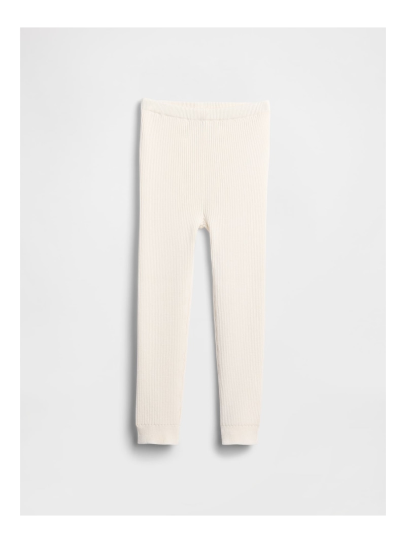 (K)babyGap リブニット プルオンレギンス GAP ギャップ 靴下・レッグウェア レギンス・スパッツ ホワイ..