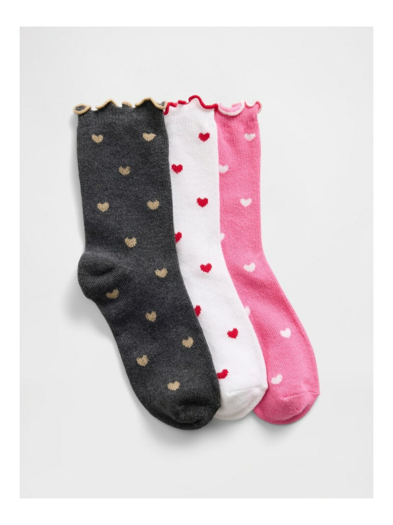 【SALE／30%OFF】(K)プリント クルーソックス 3足セット (キッズ) GAP ギャップ 靴下・レッグウェア 靴下【RBA_E】[Rakuten Fashion]のサムネイル