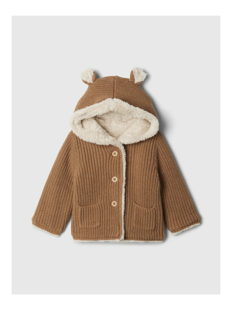 (K)あったか くまさんカーディガン (ベビー) GAP ギャップ トップス パーカー・フーディー ブラウン ベージュ グレー ブルー ピンク【送料無料】[Rakuten Fashion]のサムネイル