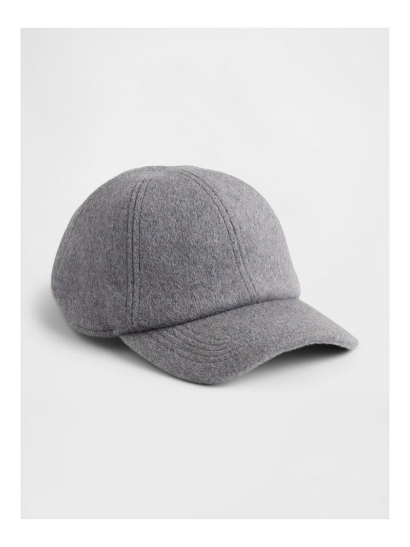 (M)ウールブレンド ベースボールキャップ GAP ギャップ 帽子 キャップ グレー ブラック[Rakuten Fashion]