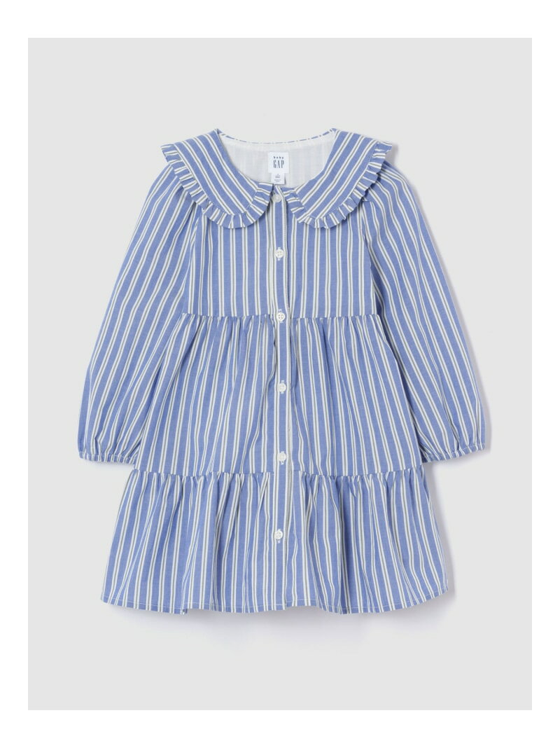 【SALE／74%OFF】(K)ティアード ポプリン シャツワンピース (幼児・ベビー) GAP ギャップ ワンピース・ドレス ワンピース ブルー【RBA_E】[Rakuten Fashion]のサムネイル