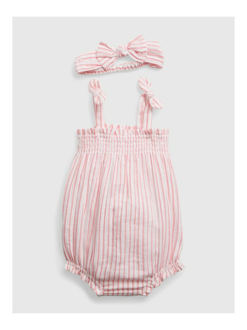 【SALE／59%OFF】(K)クリンクルガーゼ ストライプ セットアップ (ベビー) GAP ギャップ マタニティウェア・ベビー用品 ロンパース・カバーオール ピンク【RBA_E】[Rakuten Fashion]のサムネイル