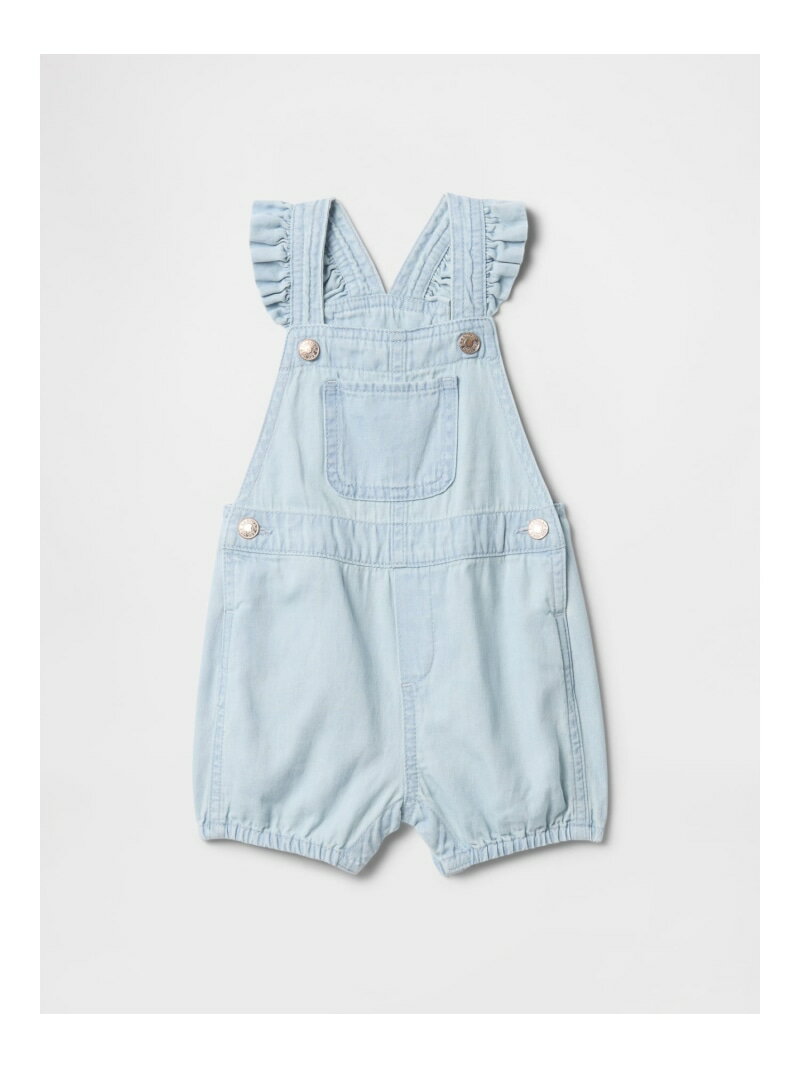 【SALE／30%OFF】(K)デニム ラッフルフリルショートオール (ベビー) GAP ギャップ マタニティウェア・ベビー用品 ロンパース・カバーオール ブルー【RBA_E】[Rakuten Fashion]