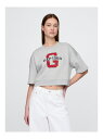 【SALE/49%OFF】(W)ヴィンテージソフト クロップド 5分袖 スウェットシャツ GAP ギャップ トップス スウェット・トレーナー グレー ホワイト ...