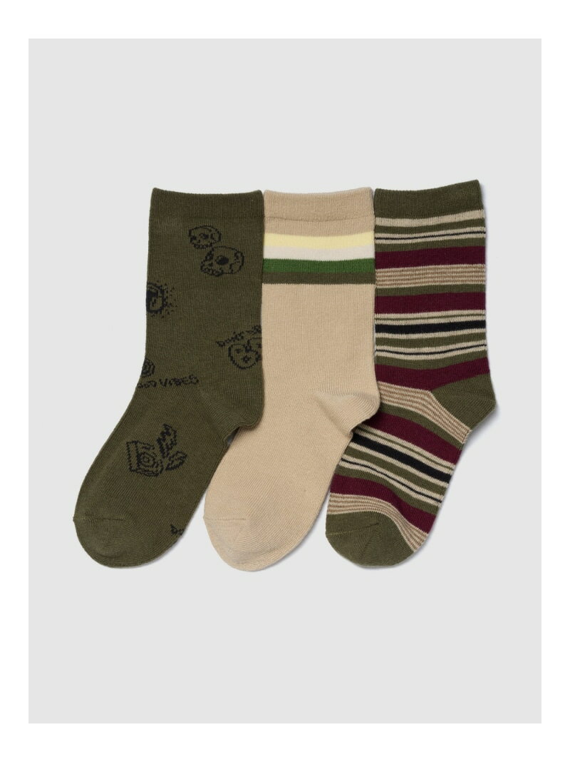 【SALE／40%OFF】(K)クルーソックス 3足セット (キッズ) GAP ギャップ 靴下・レッグウェア 靴下【RBA_E..