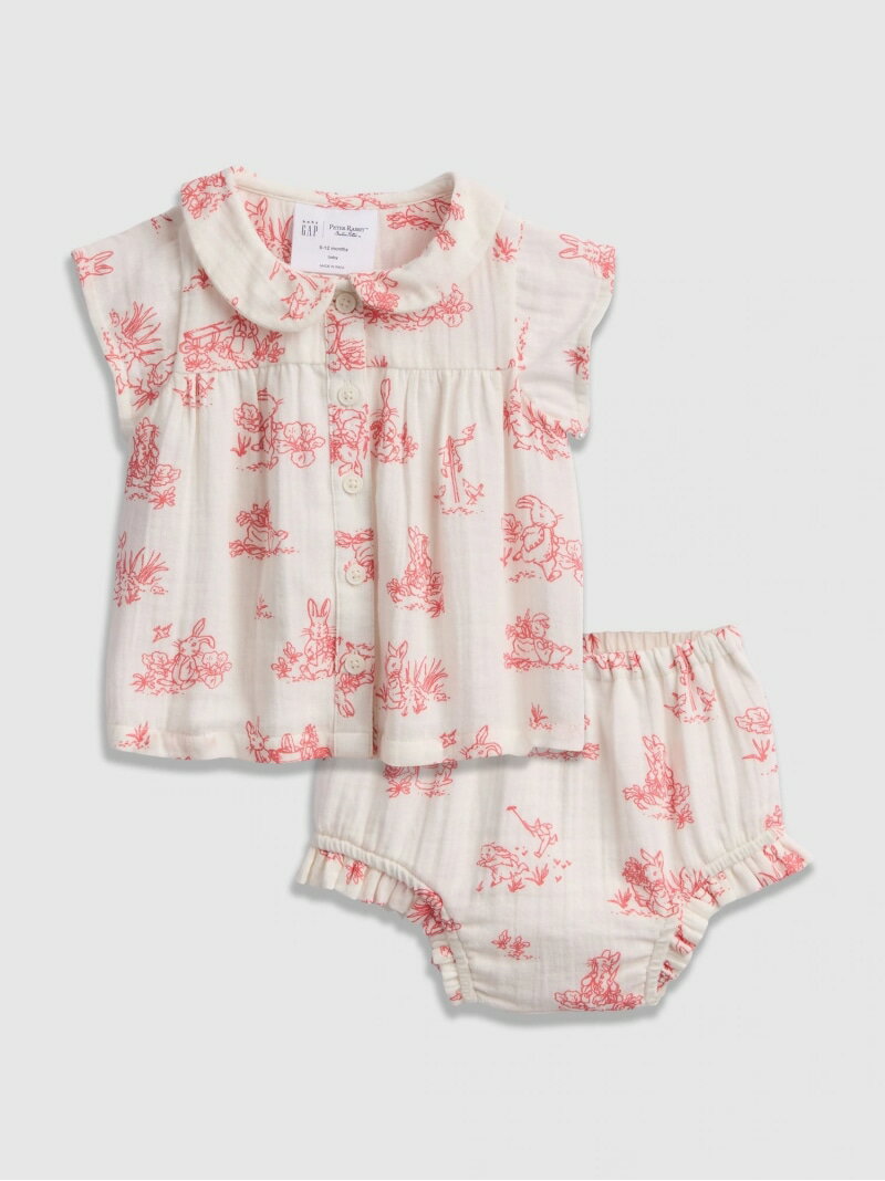 (K)ピーターラビット(TM) クリンクルガーゼ コーデセット (ベビー) GAP ギャップ トップス シャツ・ブラウス ホワイト【送料無料】[Rakuten Fashion]のサムネイル