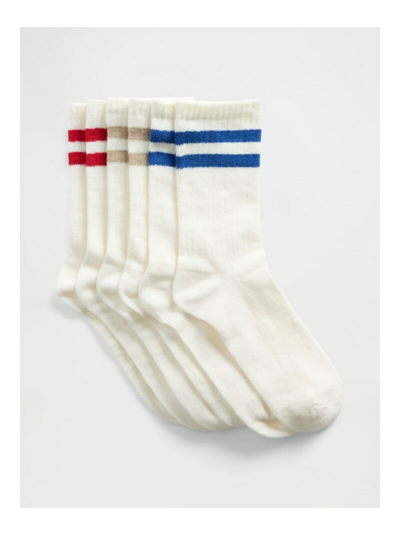 【SALE／40%OFF】(K)ストライプ クルーソックス 3足セット (キッズ) GAP ギャップ 靴下・レッグウェア 靴下【RBA_E】[Rakuten Fashion]