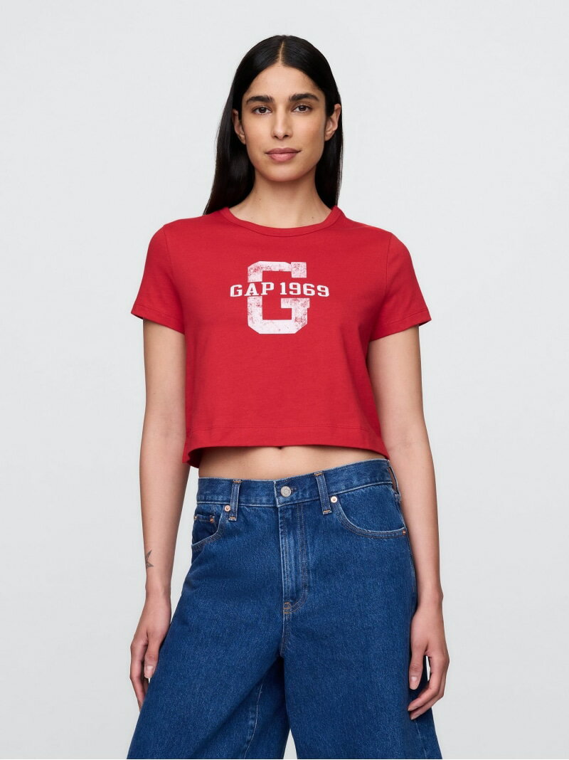 楽天市場】クロップド Tシャツ（カラーレッド）（Tシャツ